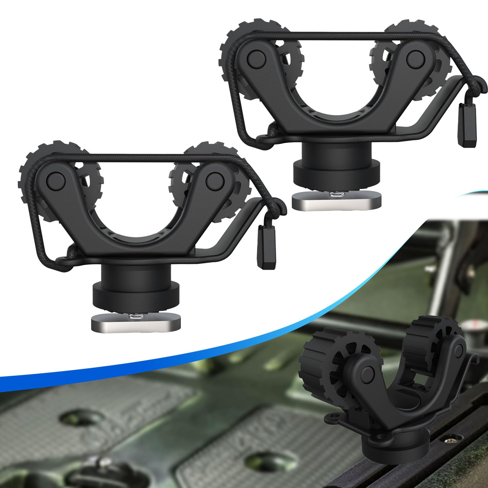 Fishing Boat Steering Wheel - Support de pagaie de Rail de